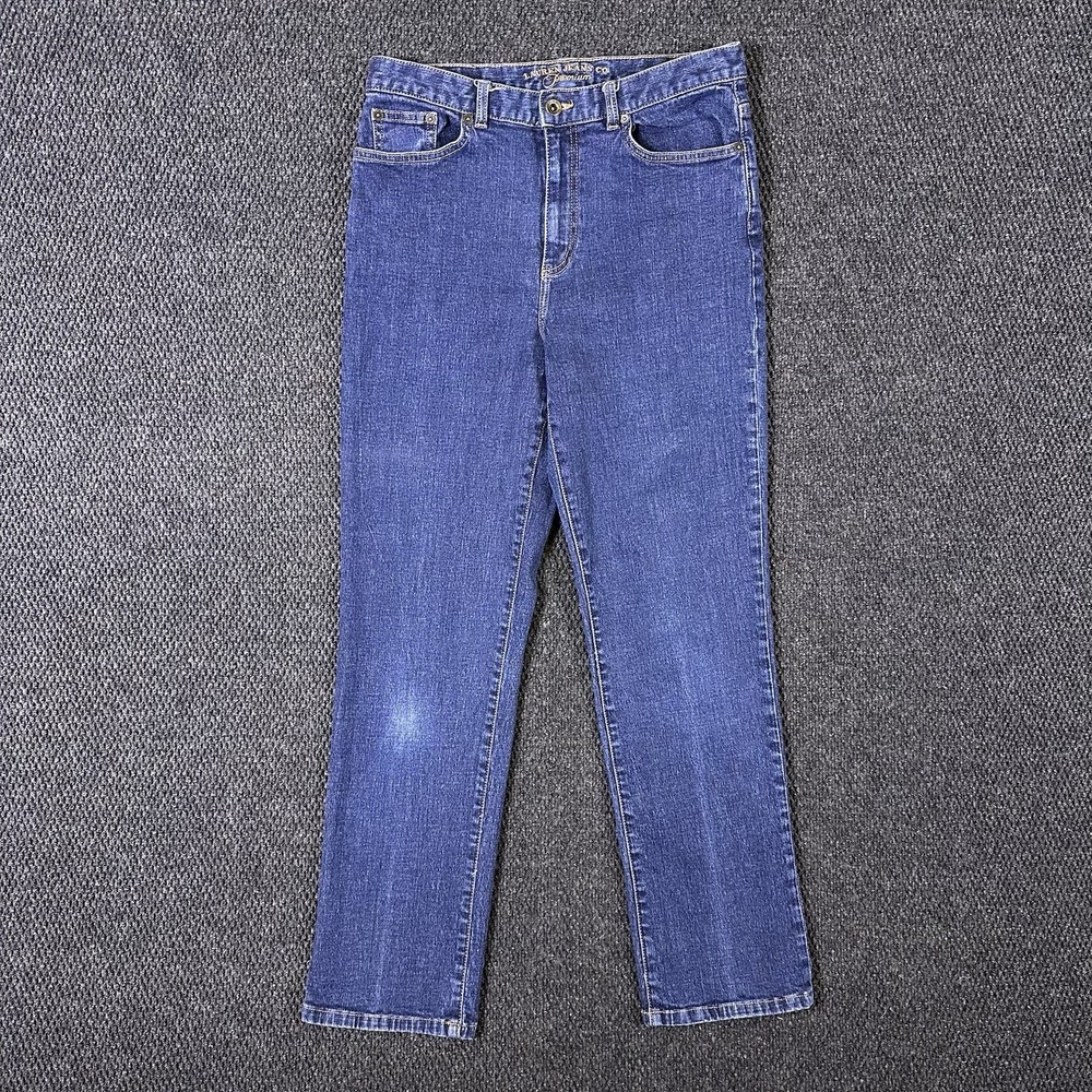 Lauren Jeans Co Premium Womens 8 Straight Leg Stretch Denim Jeans 29x29 Medium